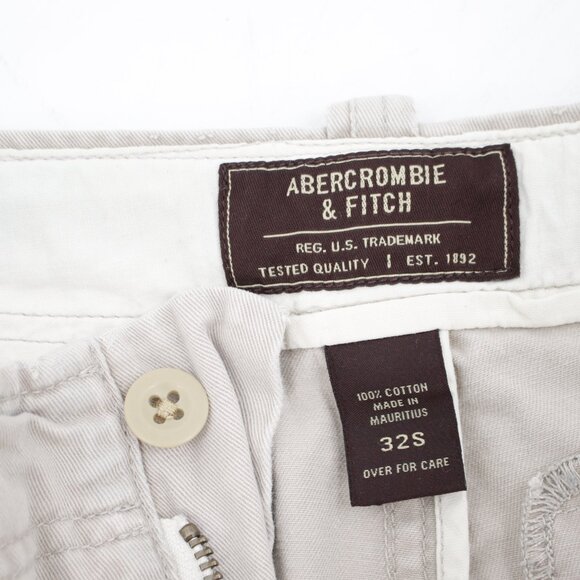 Y2K Abercrombie & fitch cargo pants Men's 32 34x29 flat front distressed cotton - Picture 15 of 16